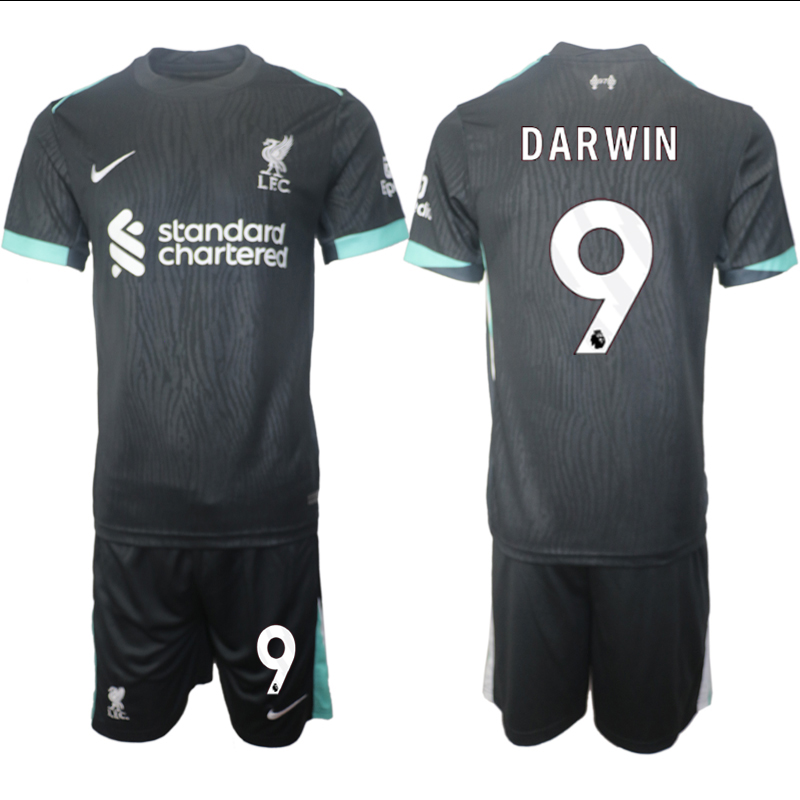 Men 2024-2025 Club Liverpool away Black #9 Soccer Jersey->->Soccer Club Jersey